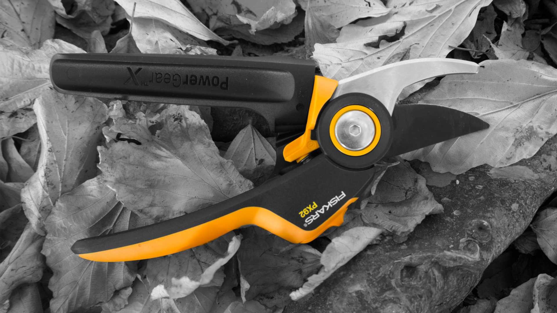 FISKARS PX92 pruner on leaves